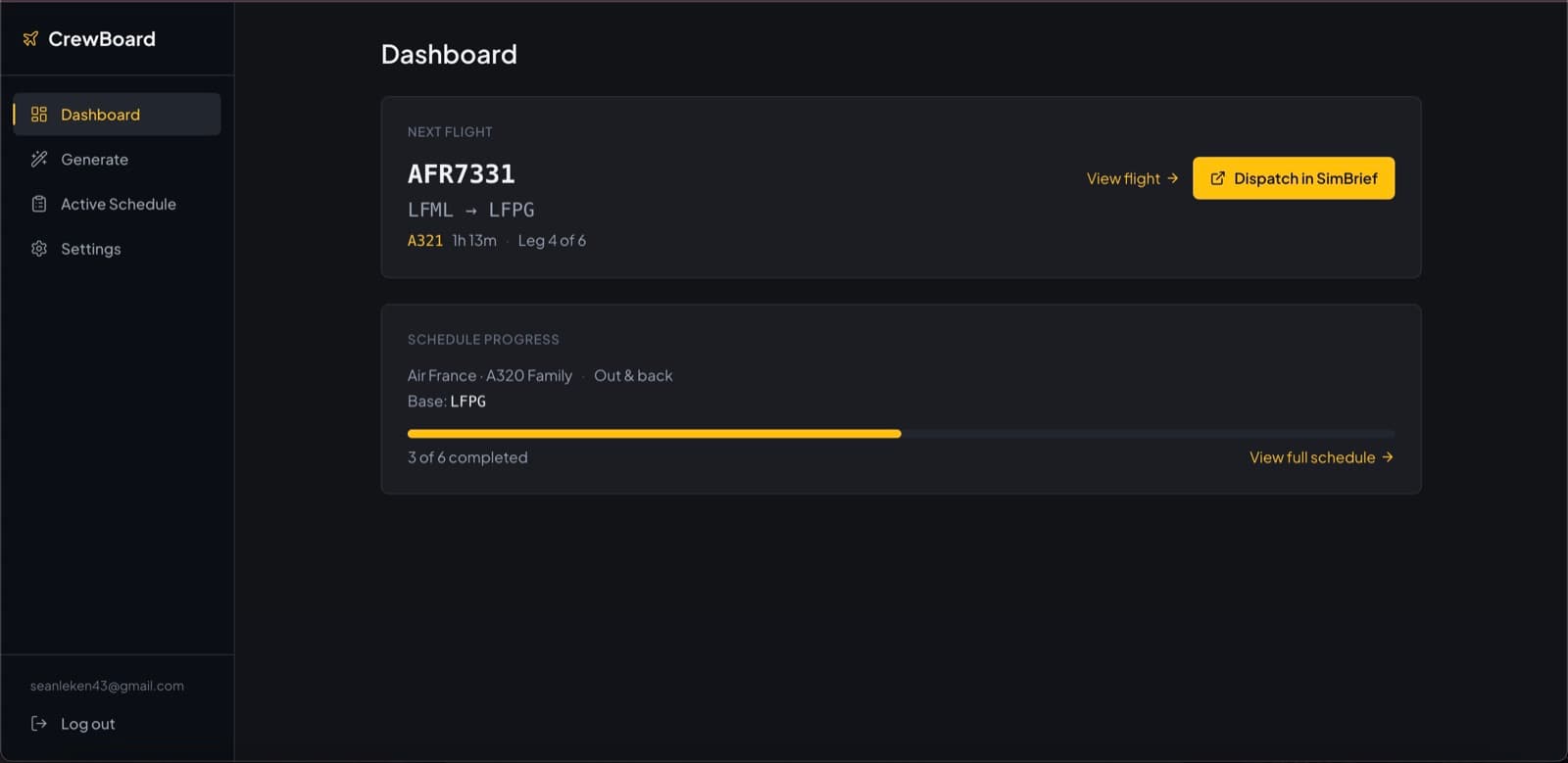 CrewBoard screenshot
