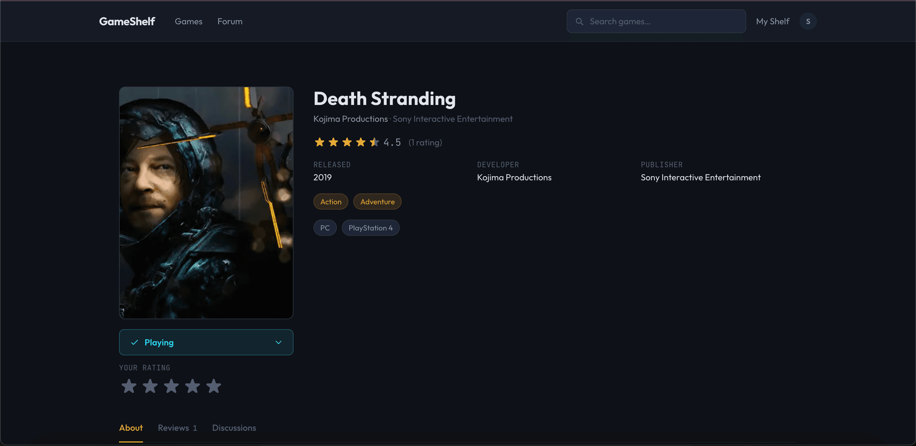 GameShelf screenshot